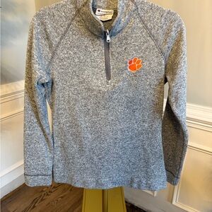 Champions Clemson 1/4 Zip Pullover Mock Neck Polyester Fleece, Adult M